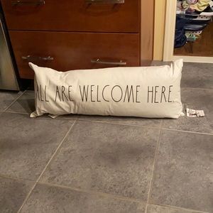 Rae dunn all are welcome here body pillow